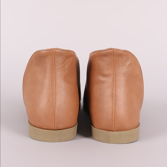 🎉NEW SIZES 🎉LADIES OPEN SHANK PEEP TOE FLATS.TAN - Picture 5 of 6